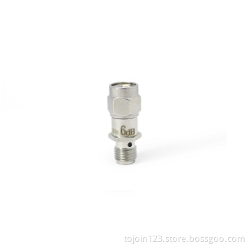 SMA coaxial fixed attenuator, DC to 6GHz,2W 6dB Attenuator